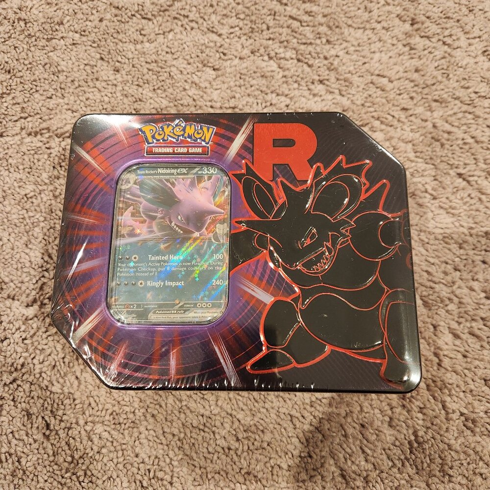 Team Rocket's Tainted Horn Destined Rivals Tin Pokemon Trading Card Game